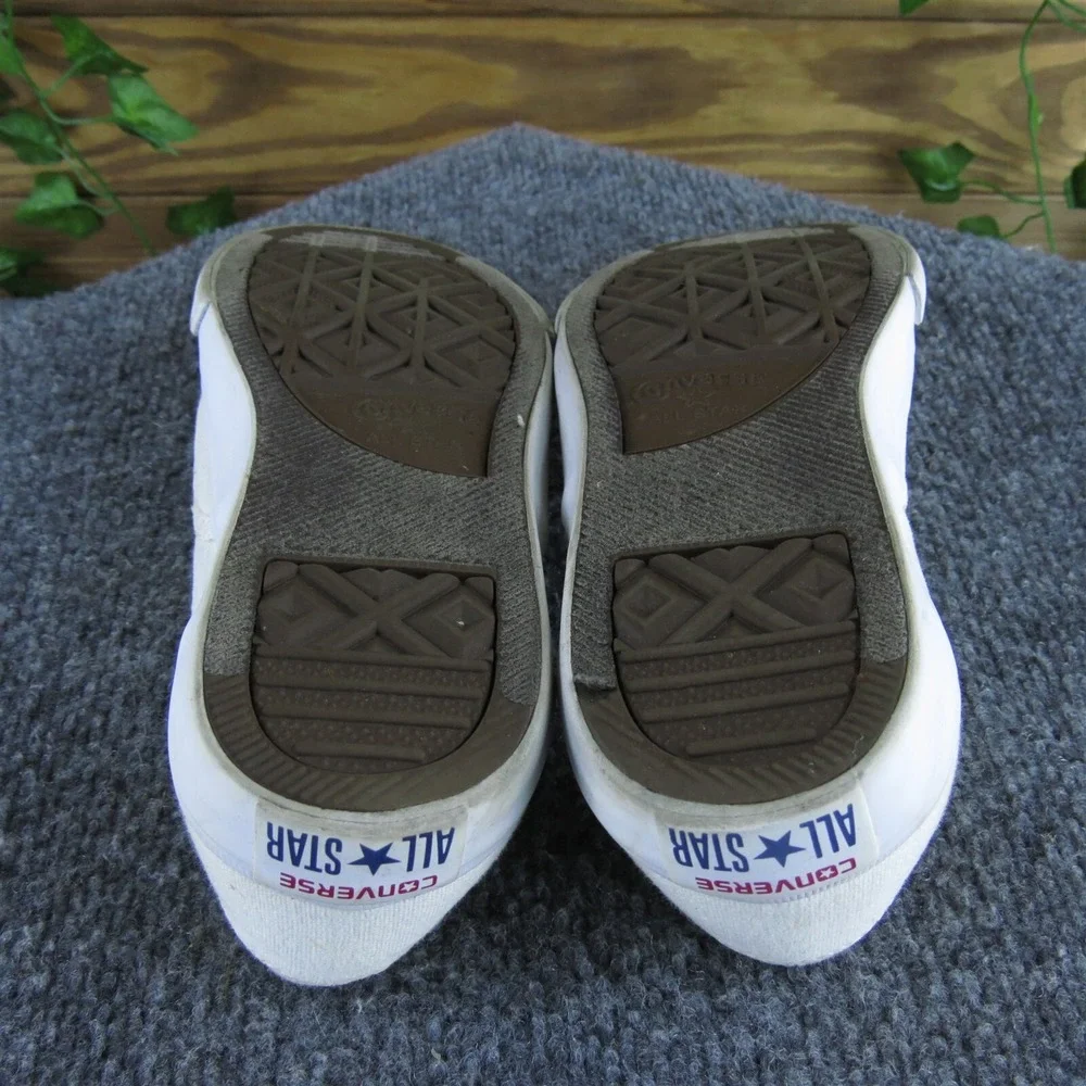 Converse Slip-On Loafer Girl Y 4 Medium Athletic White Fabric‎ Slip On